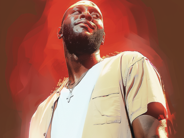 An artistic impression of Stormzy generated by AI
